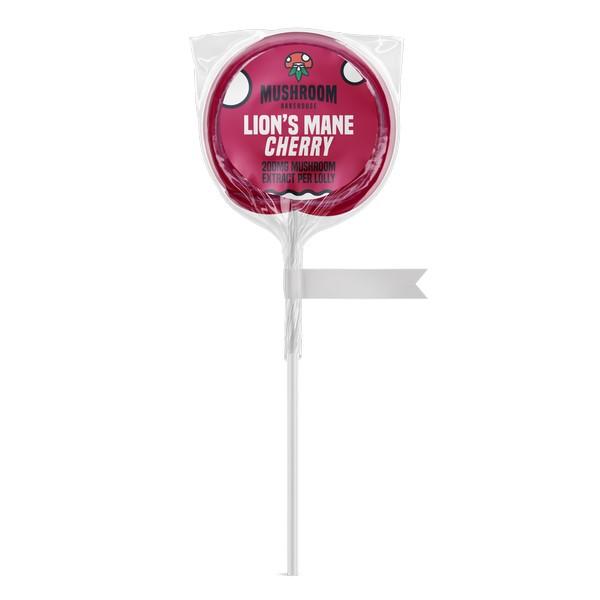 Lion's Mane Mushroom Lollipop - Cherry