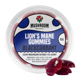 Lion's Mane Mushroom Gummies - Blackcurrant