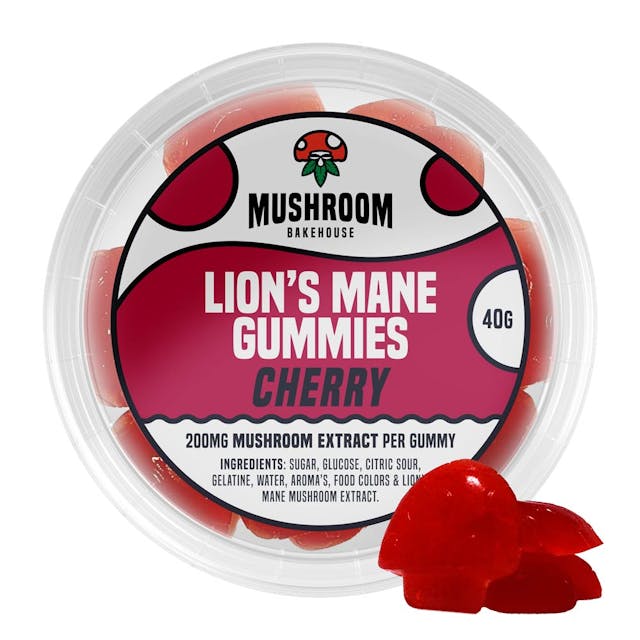 Lion's Mane Mushroom Gummies - Cherry