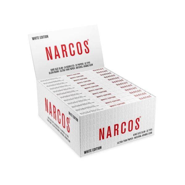 Rolling Paper KS Slim White Edition + Tips (Display 24x)