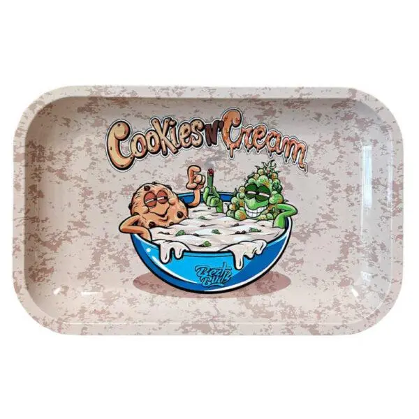 Cookies and Cream Metal Rolling Tray - Medium