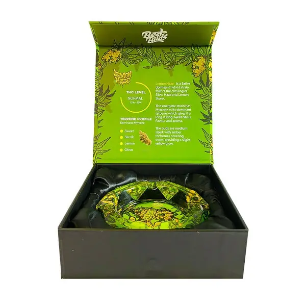 Crystal Ashtray with Giftbox - Lemon Haze