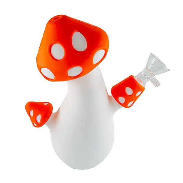 Silicone Mushroom Bong - Red