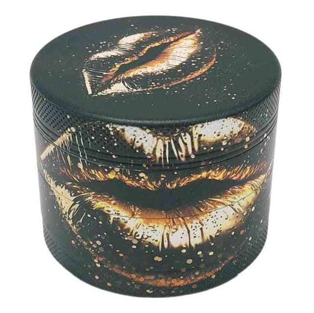 Aluminum Grinder Golden Lip 4-Piece - 55mm | Luxury Art