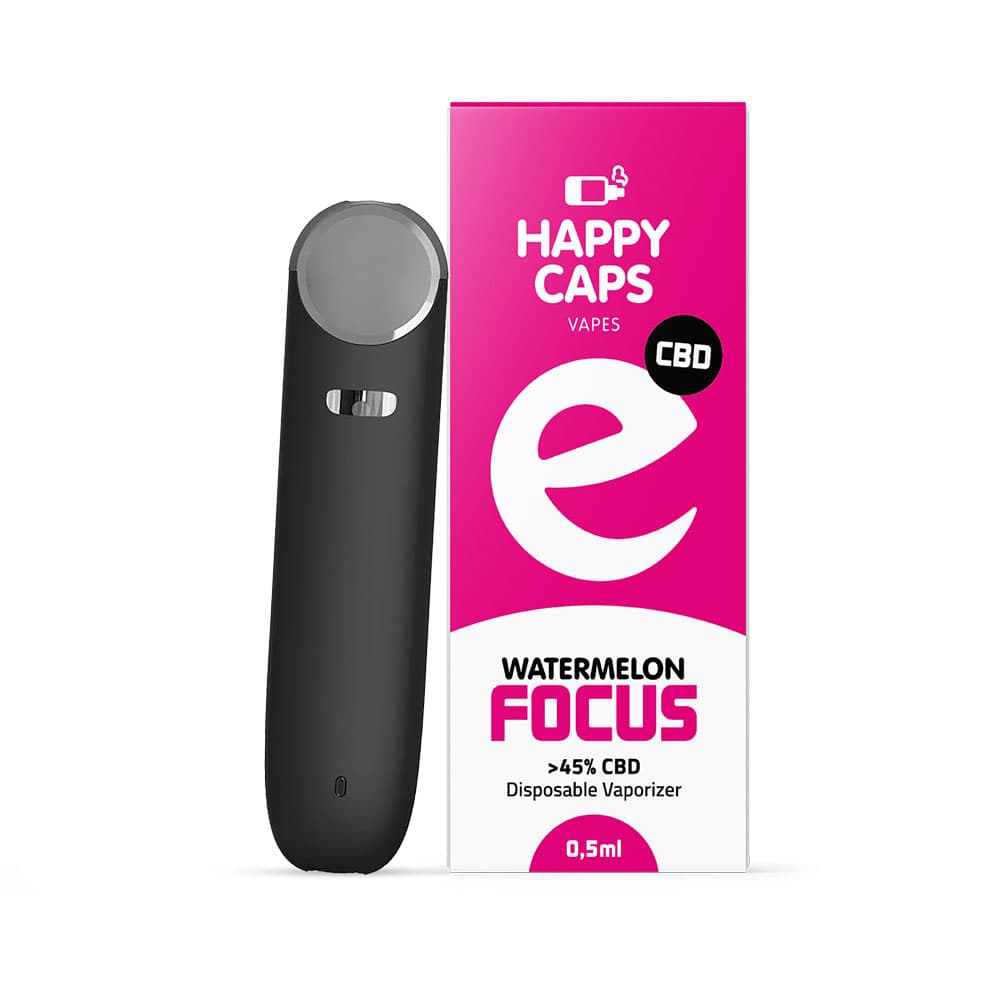 CBD Focus Vaporizer – Watermelon Flavor – 0.5ml (Display 5x)
