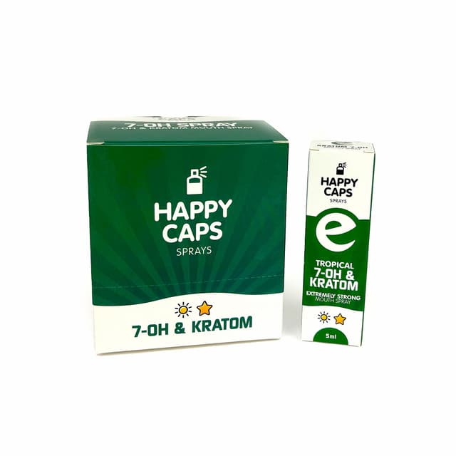 7-OH & Kratom Mouth Spray (5ml) – Tropical Flavor (Display 9x)