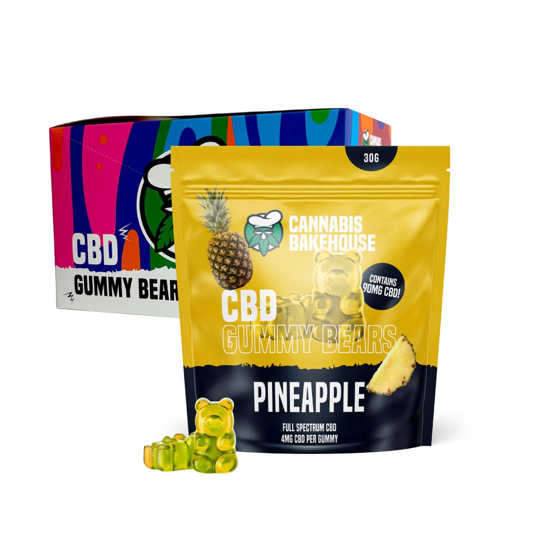 CBD Gummies | Bears - Pineapple 30g (Display 10x)