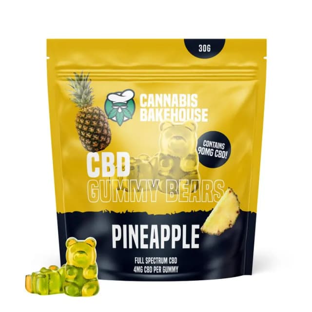 CBD Gummies | Bears - Pineapple 30g (Display 10x)