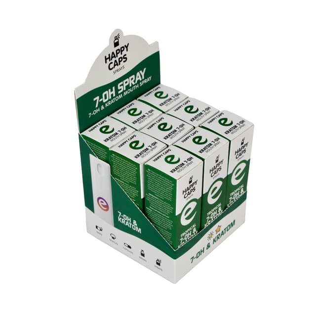 7-OH & Kratom Mouth Spray (5ml) – Tropical Flavor (Display 9x)