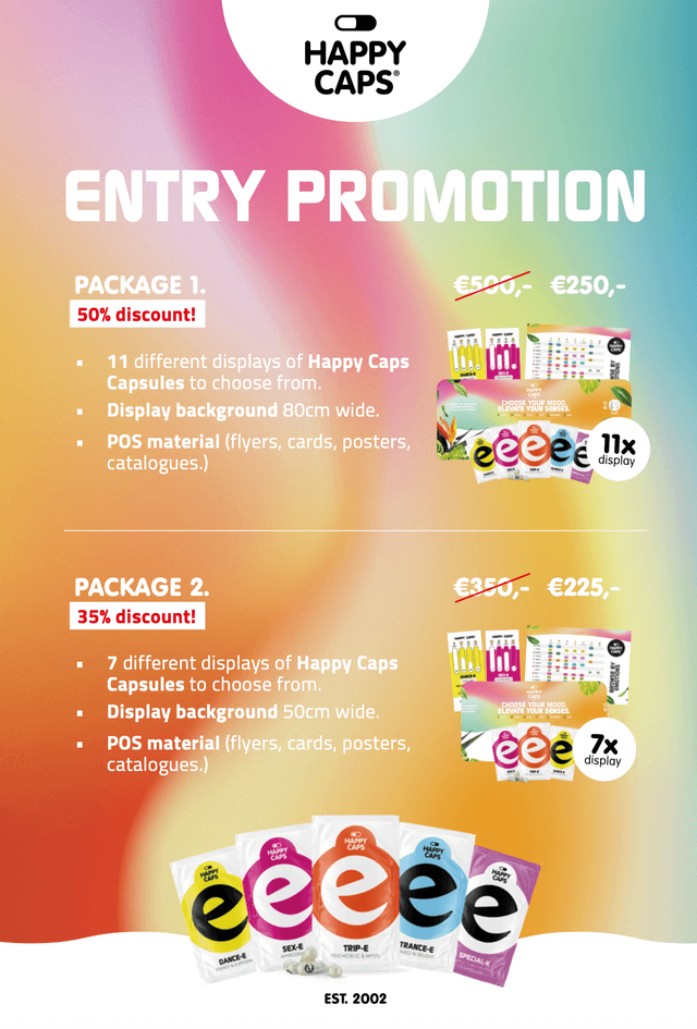 Happy Caps - Package 1 - Entry Promotion (50% discount)