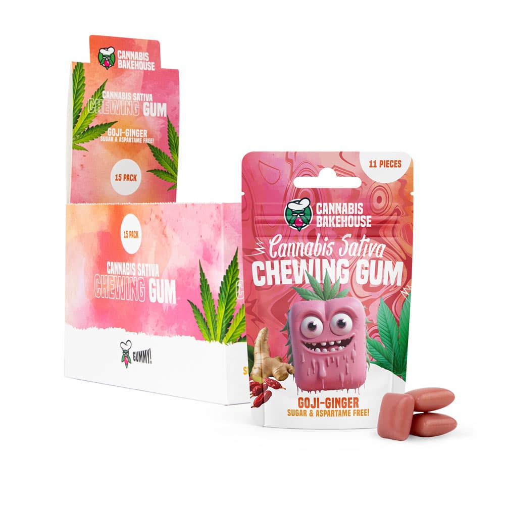 Cannabis Chewing Gum - Goji-Ginger (Display 15x)